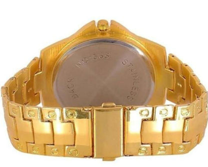 Gold stainless steel watch men with a sleek design and durable bracelet for everyday wear