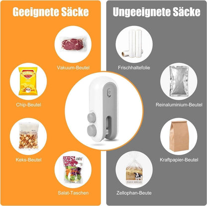 Mini heat sealing machine for food storage, suitable for various bag types for effective sealing